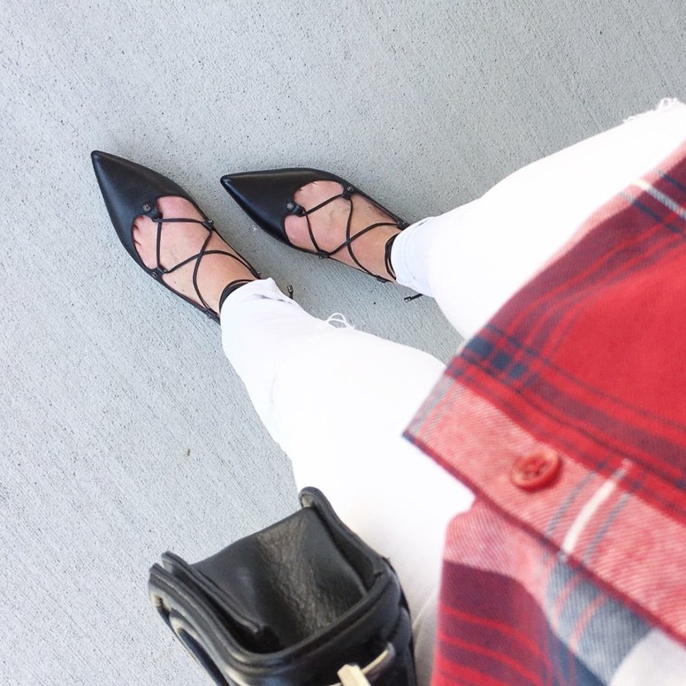 Halogen 'Owen' Pointy Toe Ghillie Flat
